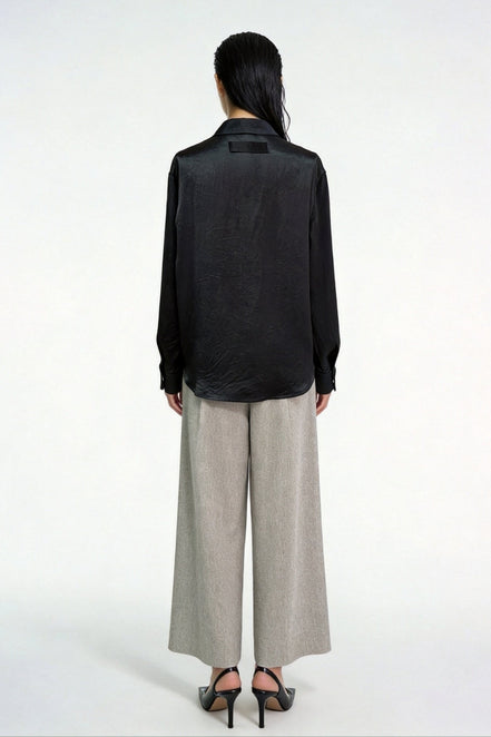 Eira Satin-Sheen Pocket Shirt