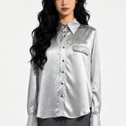 Eira Satin-Sheen Pocket Shirt
