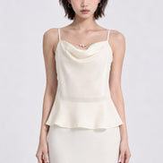 Elena Draped Cowl Satin Camisole