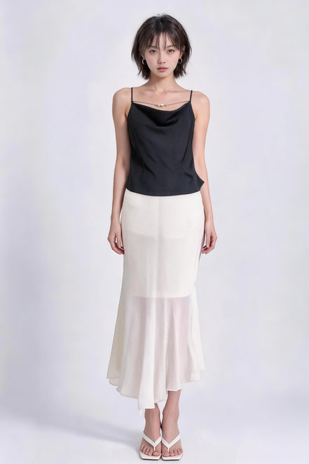 Elena Draped Cowl Satin Camisole