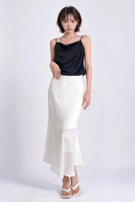 Elena Draped Cowl Satin Camisole