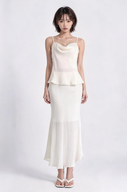 Elena Draped Cowl Satin Camisole