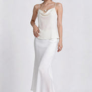 Elena Draped Cowl Satin Camisole