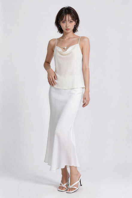 Elena Draped Cowl Satin Camisole