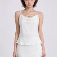 Elena Draped Cowl Satin Camisole