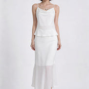 Elena Draped Cowl Satin Camisole