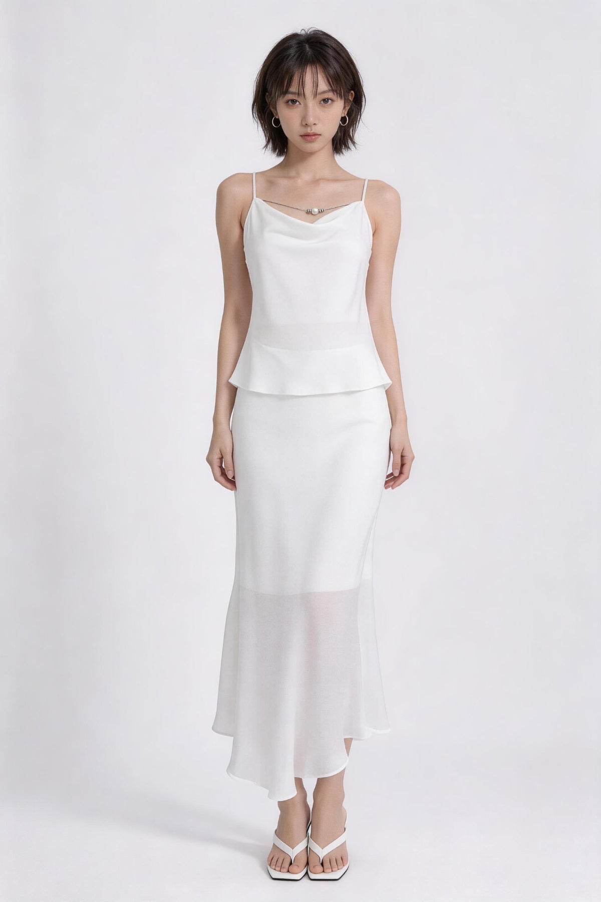 Elena Draped Cowl Satin Camisole