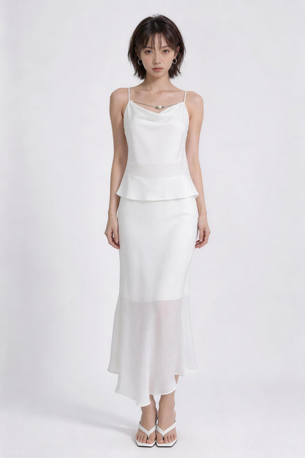 Elena Draped Cowl Satin Camisole