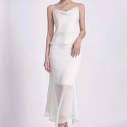 Elena Draped Cowl Satin Camisole