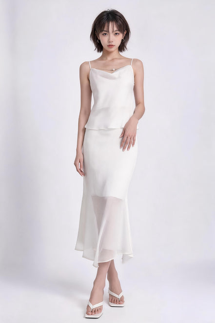 Elena Draped Cowl Satin Camisole