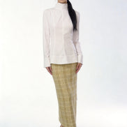 Elowara Tailored Canary Tweed Skirt