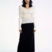 Elowen Open-Front Micro-Rib Cardigan