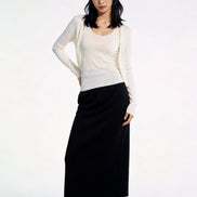 Elowen Open-Front Micro-Rib Cardigan