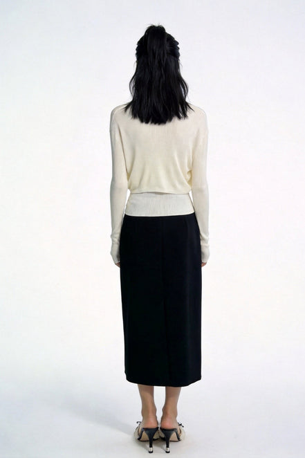 Elowen Open-Front Micro-Rib Cardigan