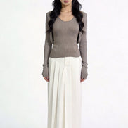 Elowen Open-Front Micro-Rib Cardigan