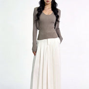 Elowen Open-Front Micro-Rib Cardigan
