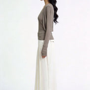 Elowen Open-Front Micro-Rib Cardigan