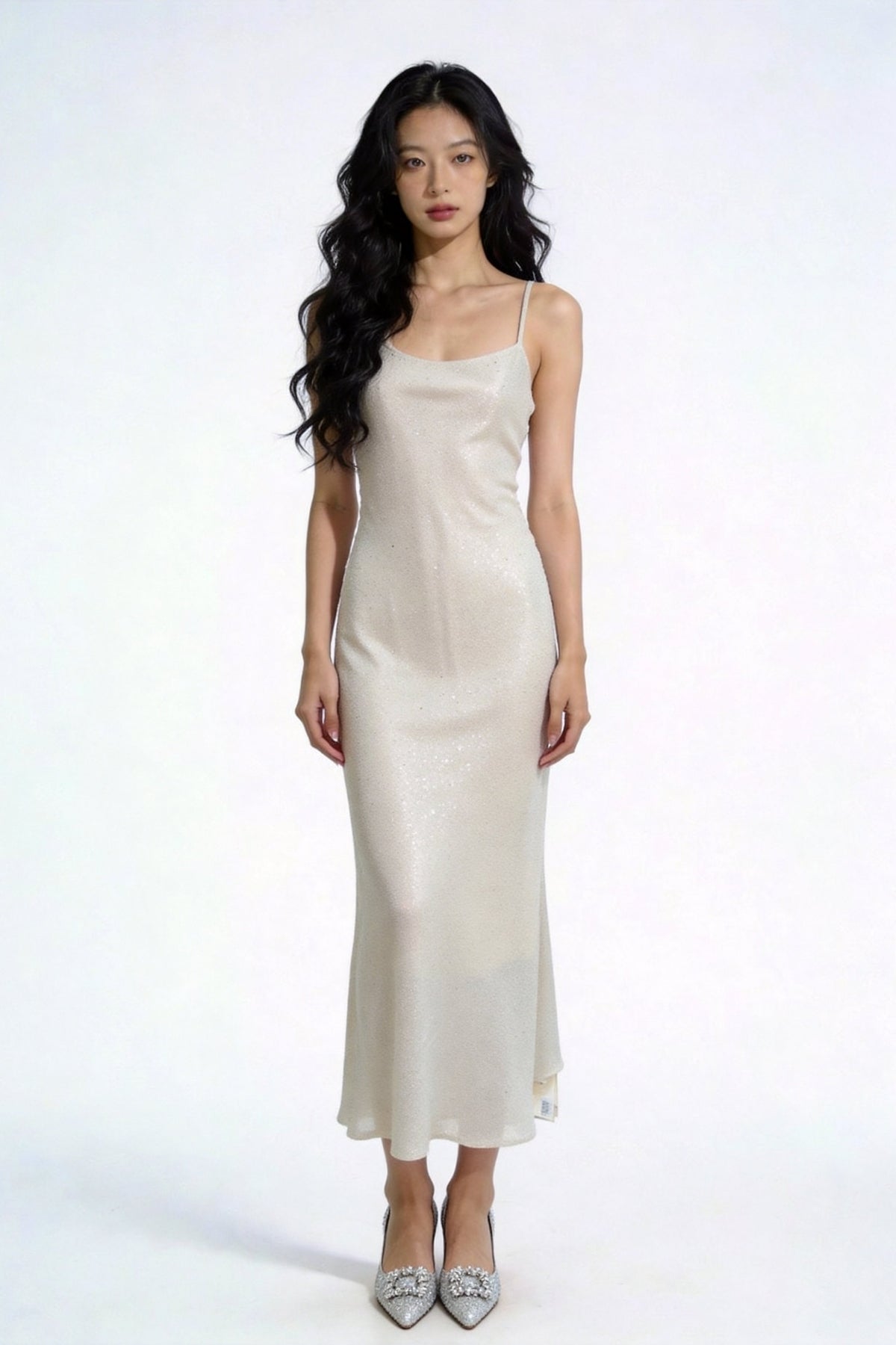 Elysian Shimmer Slip Maxi Dress
