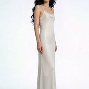 Elysian Shimmer Slip Maxi Dress