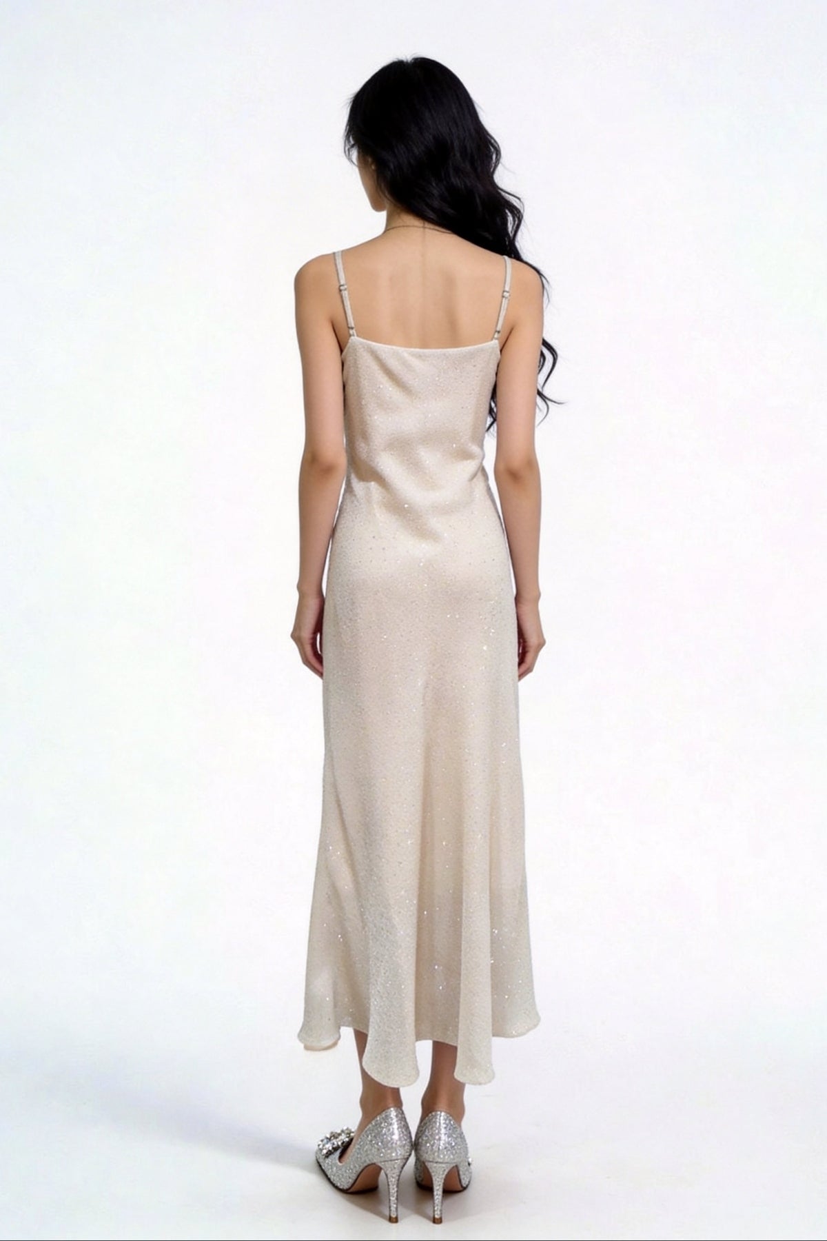 Elysian Shimmer Slip Maxi Dress