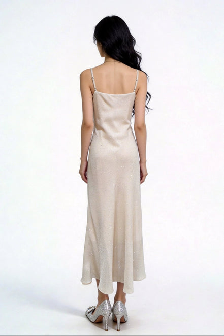 Elysian Shimmer Slip Maxi Dress