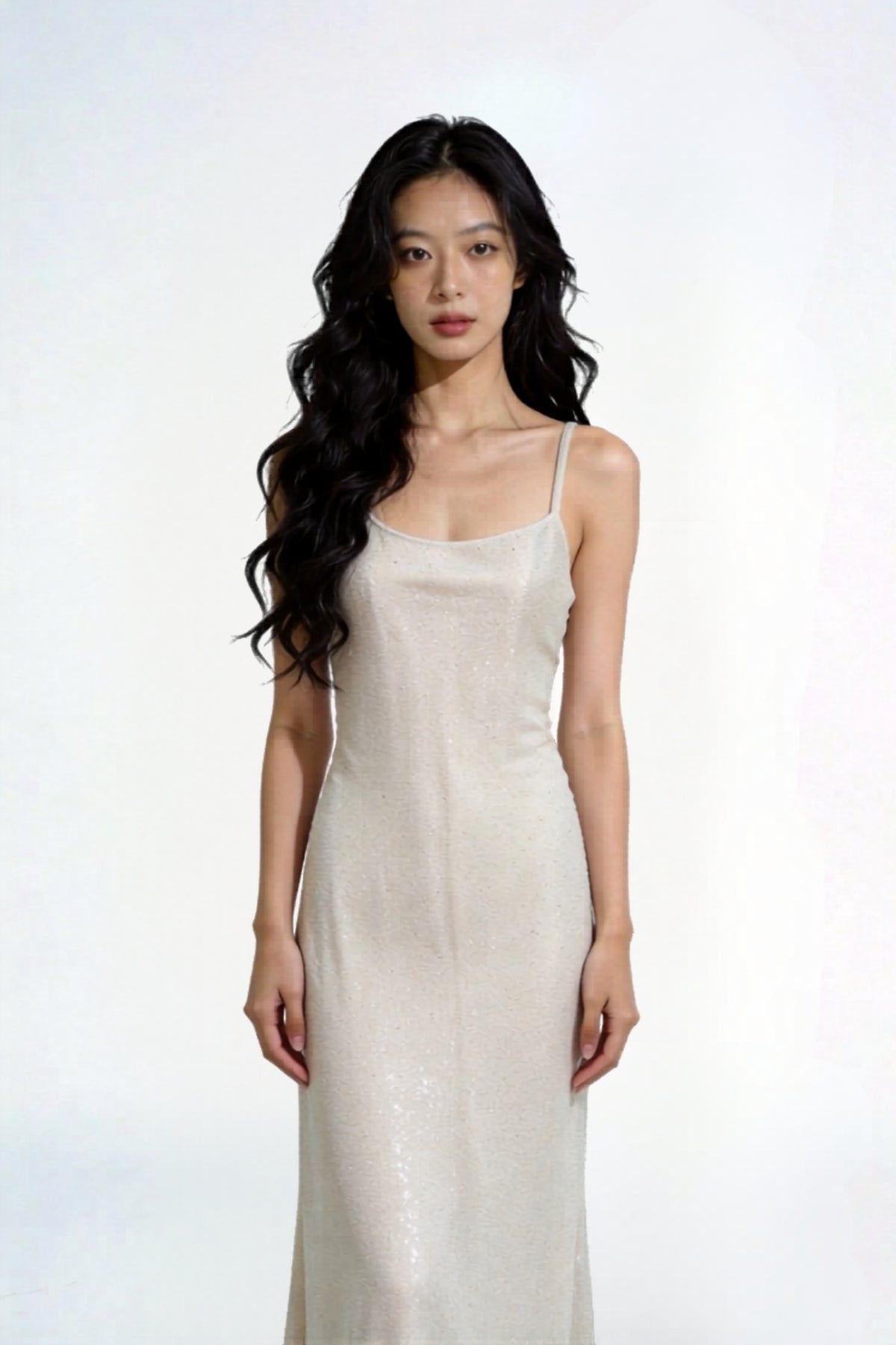 Elysian Shimmer Slip Maxi Dress