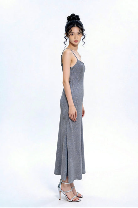 Elysian Shimmer Slip Maxi Dress