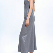 Elysian Shimmer Slip Maxi Dress