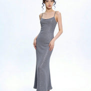 Elysian Shimmer Slip Maxi Dress