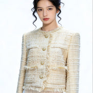 Evanthe Shimmer Tweed Cropped Jacket
