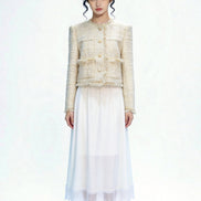 Evanthe Shimmer Tweed Cropped Jacket
