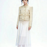 Evanthe Shimmer Tweed Cropped Jacket