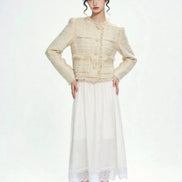 Evanthe Shimmer Tweed Cropped Jacket