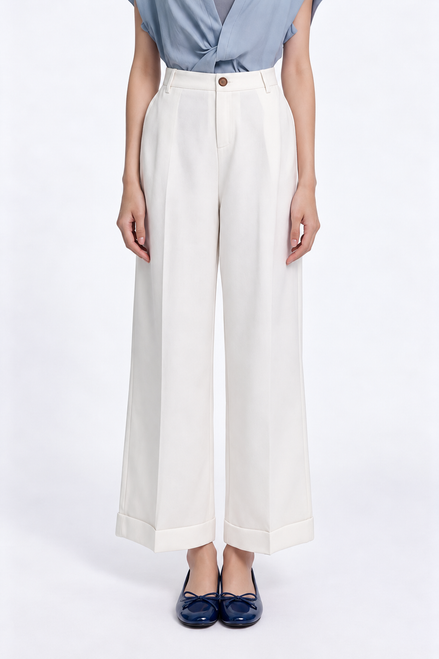 Ramona Belted Wide-Leg Trousers