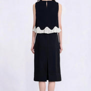 Fleur Scalloped Bow Sleeveless Top