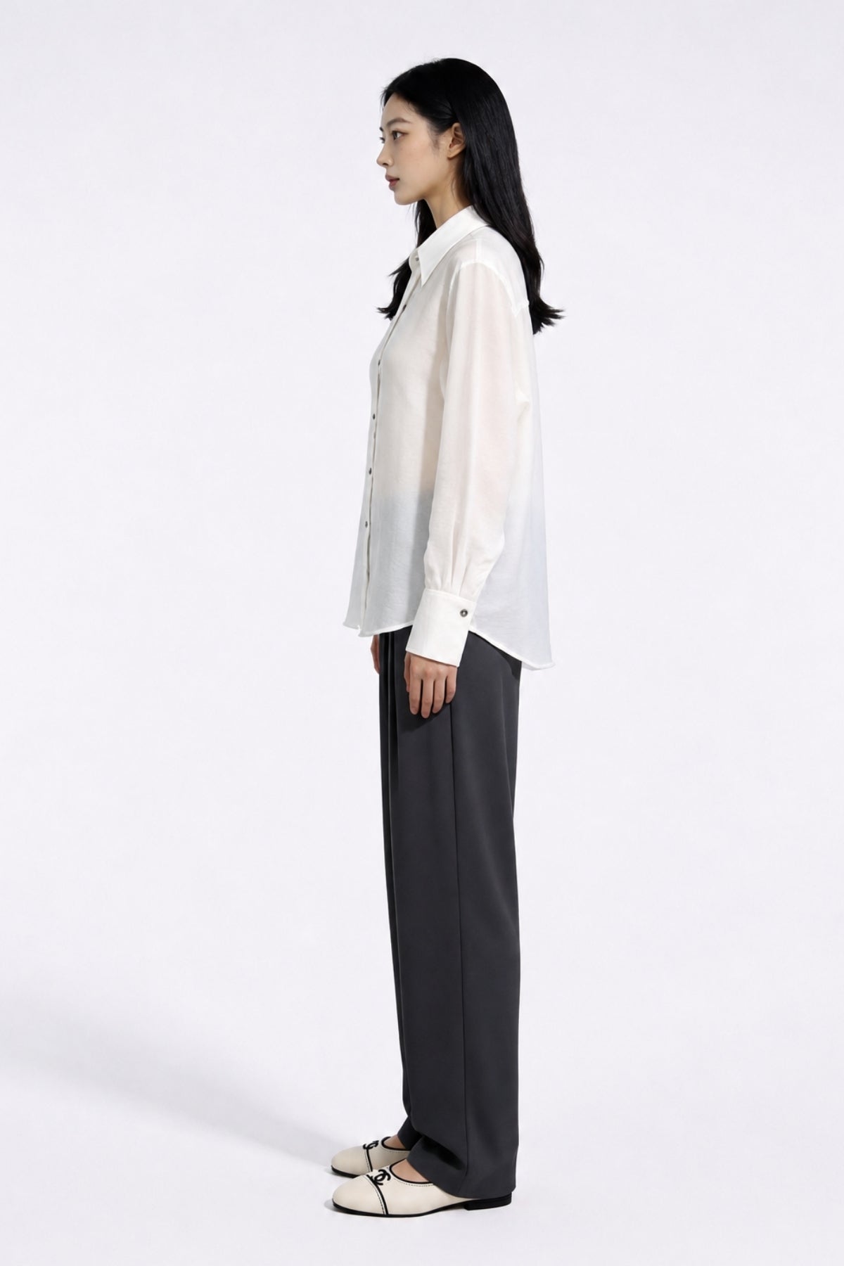 Gia Essential Textured Button-Down