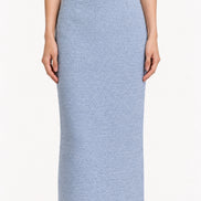 Hestia High-Waisted Tweed Column Midi Skirt