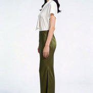 Inaya Satin Bias-Cut Midi Skirt