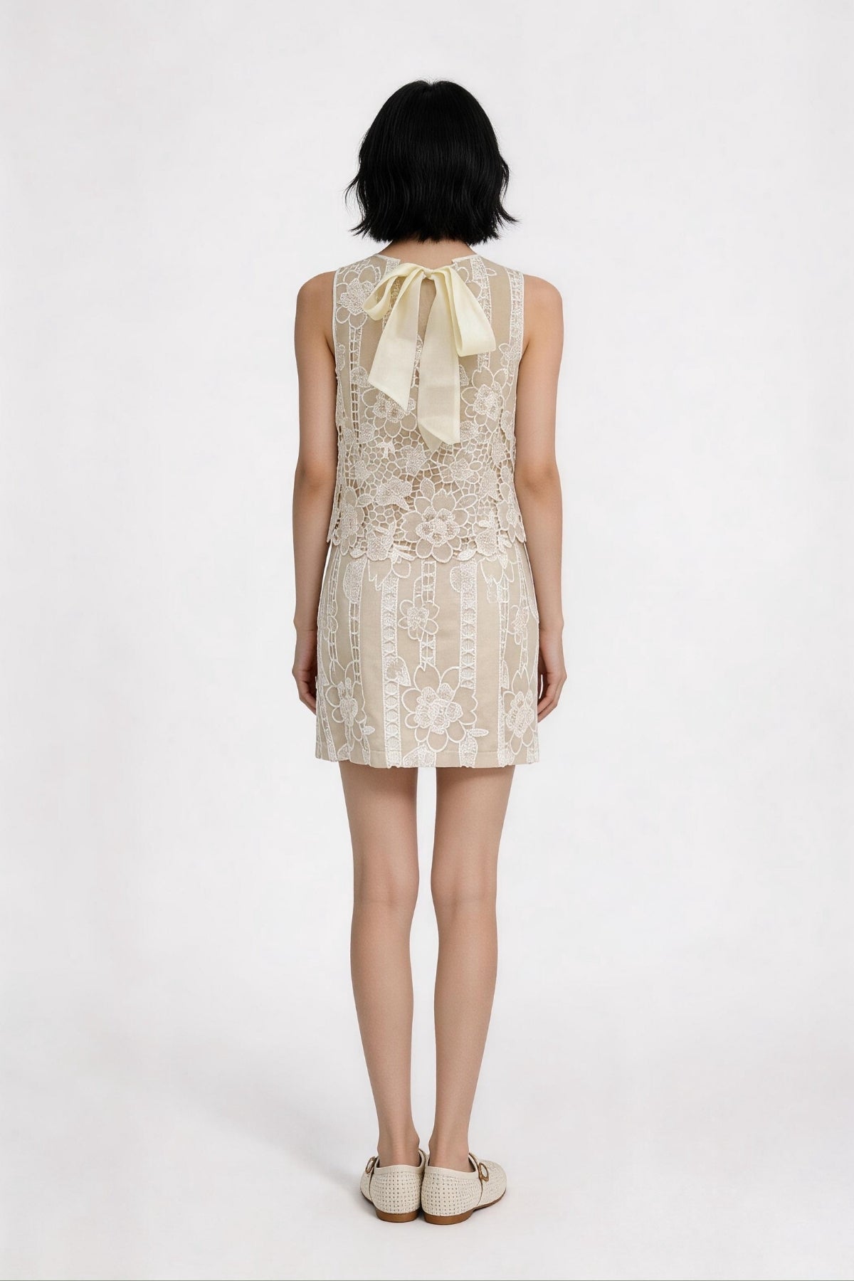 Ismeria Embroidered Lace Tank Top