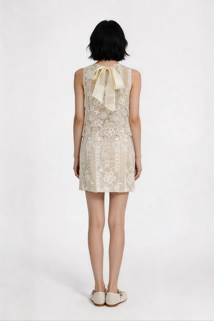 Ismeria Embroidered Lace Tank Top
