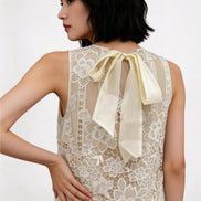 Ismeria Embroidered Lace Tank Top