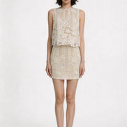 Ismeria Embroidered Lace Tank Top