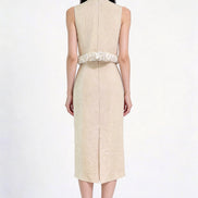 Jovielle Floral-Fringe Tweed Vest