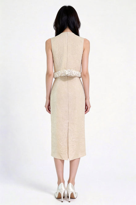 Jovielle Floral-Fringe Tweed Vest