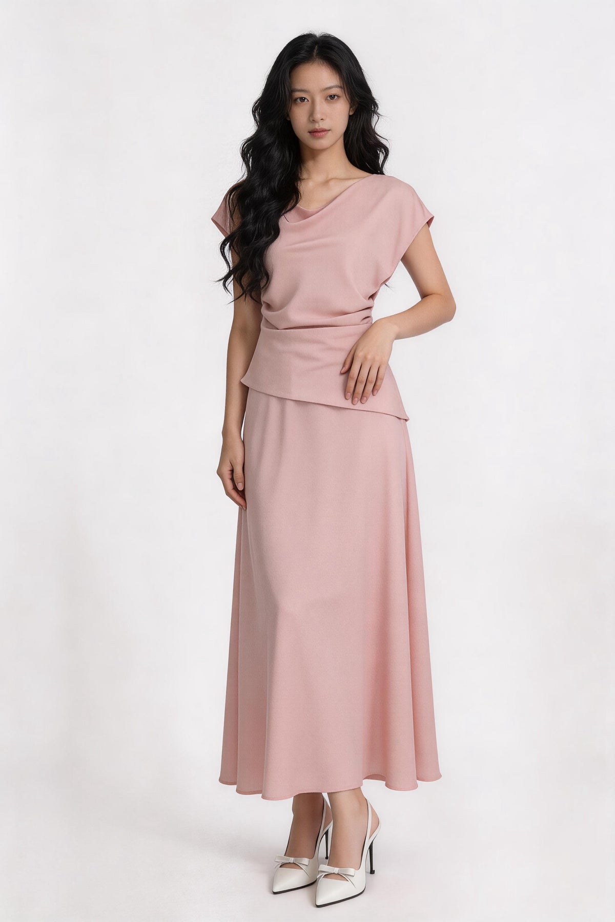 Jessamine Draped Satin Top