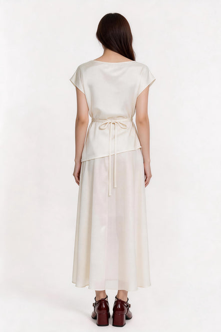 Jessamine Draped Satin Top
