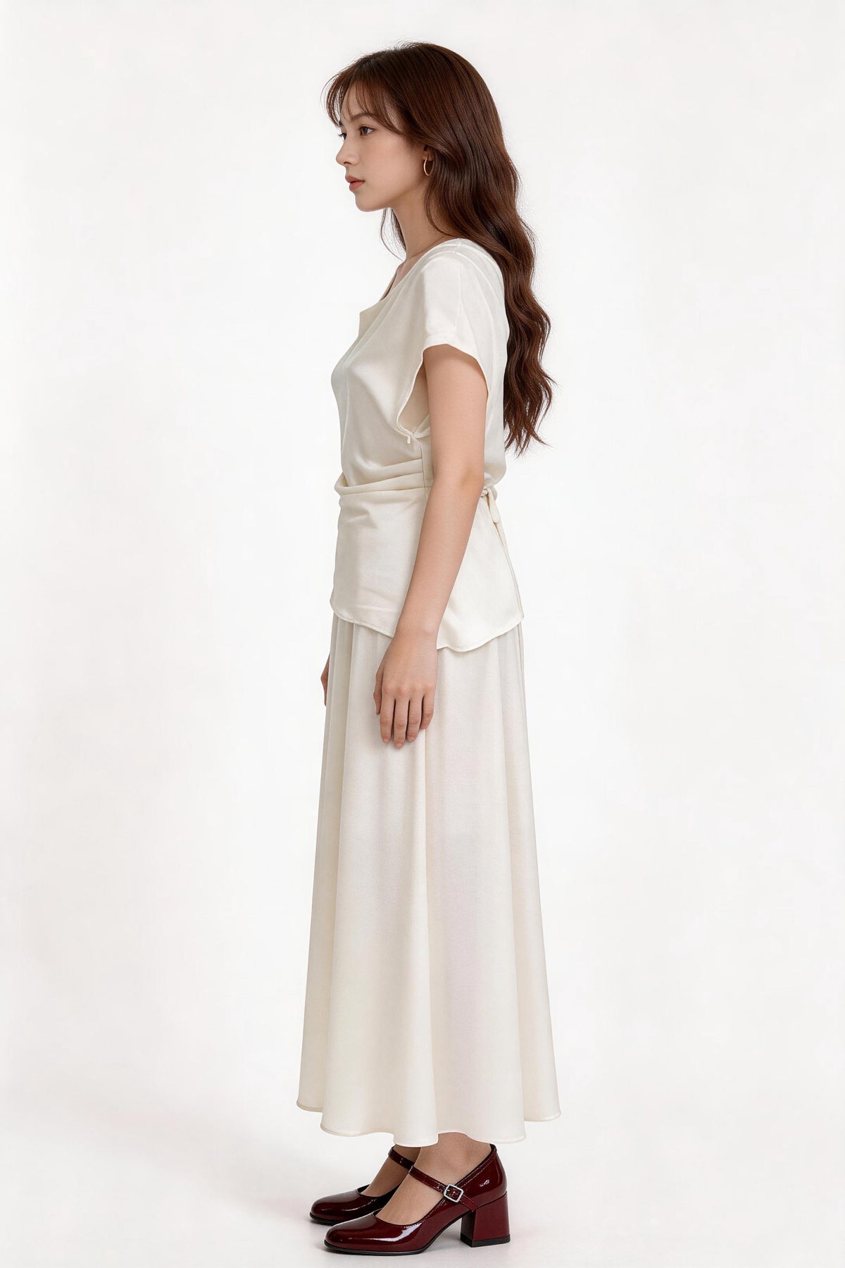 Jessamine Draped Satin Top
