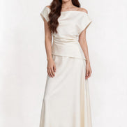 Jessamine Draped Satin Top