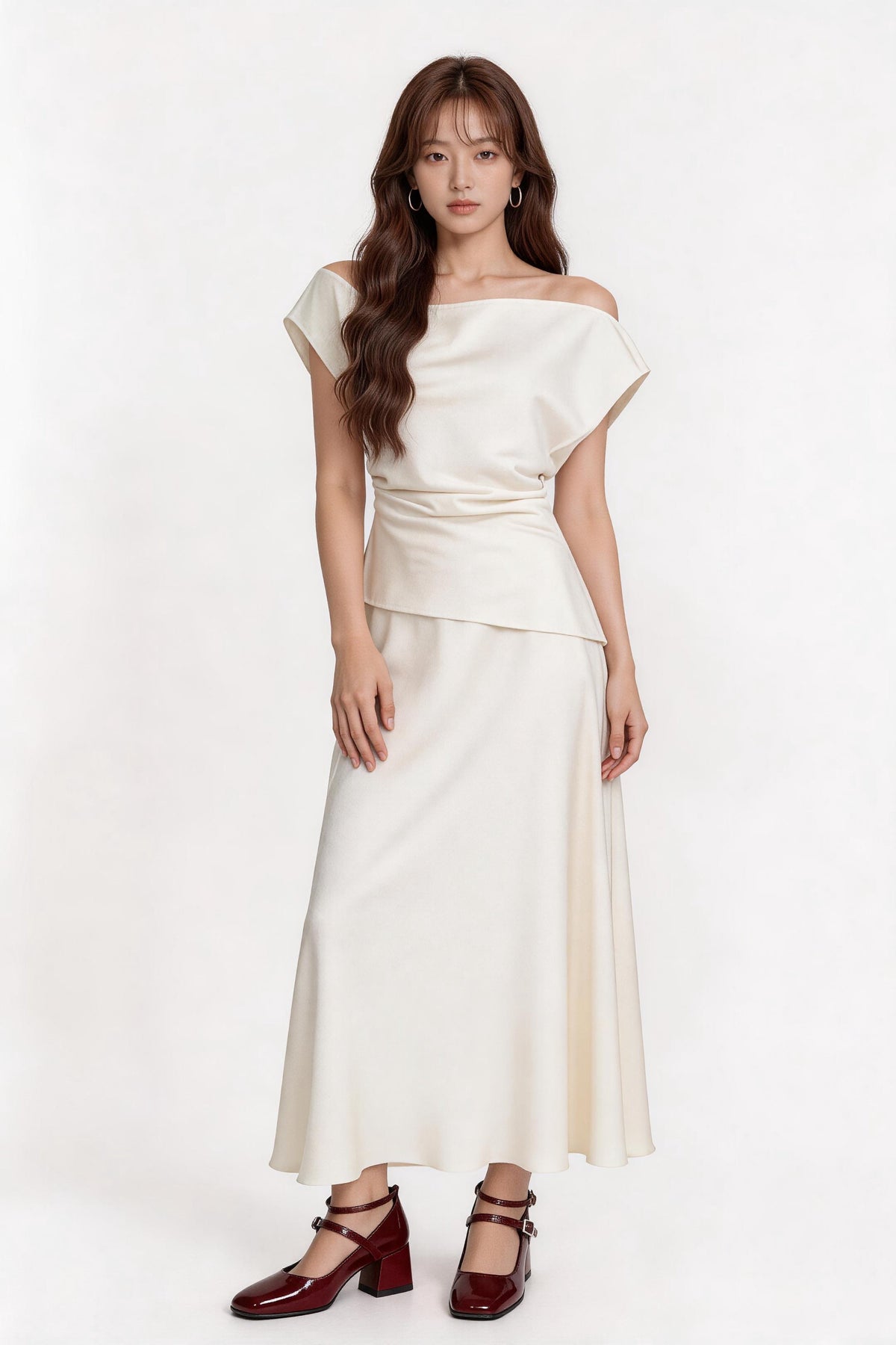 Jessamine Draped Satin Top