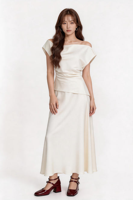 Jessamine Draped Satin Top